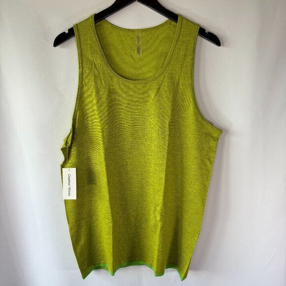 NWT Outdoor Voices Men's Green Apple Seamless Pique Tank Top Size Large - Picture 1 of 10